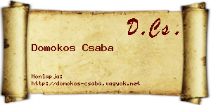 Domokos Csaba névjegykártya